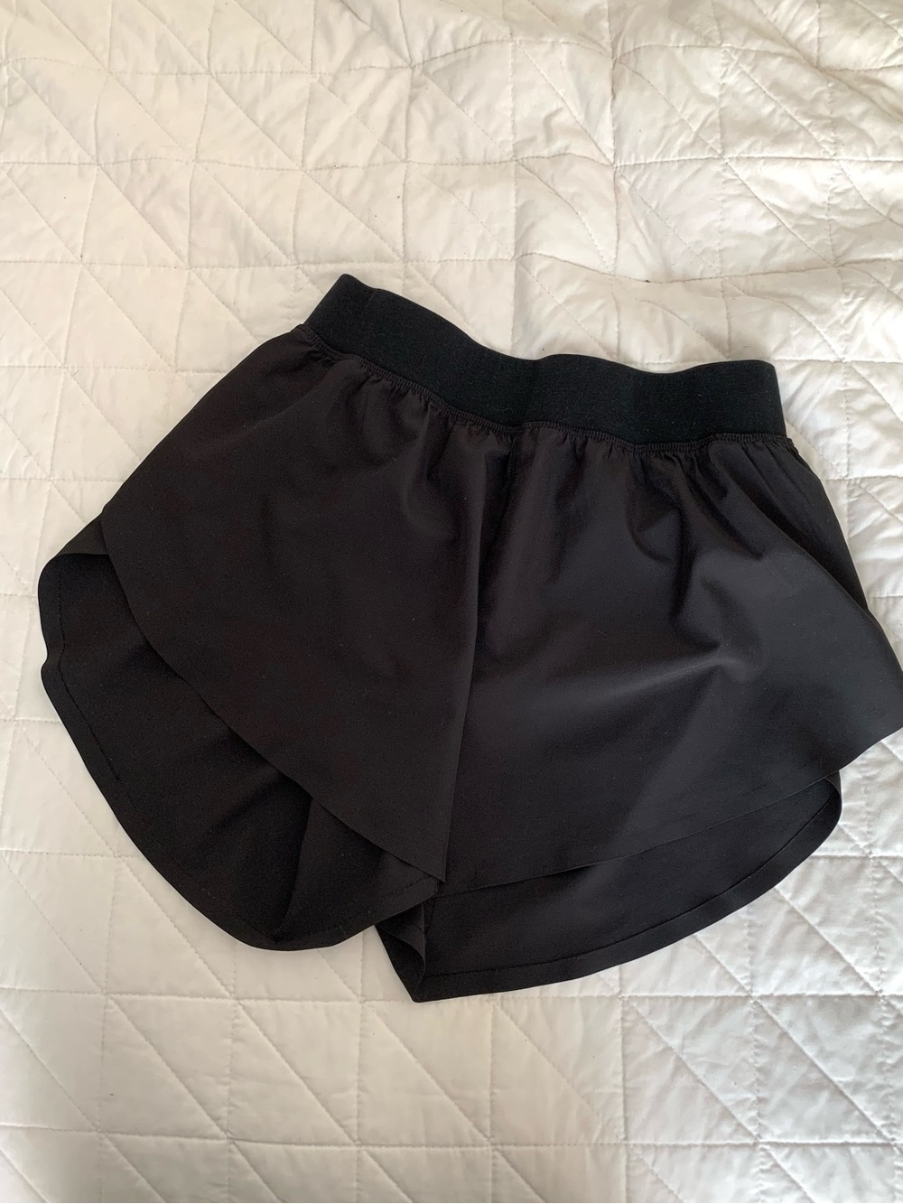 Amazon Black Layered Athletic Shorts for Women